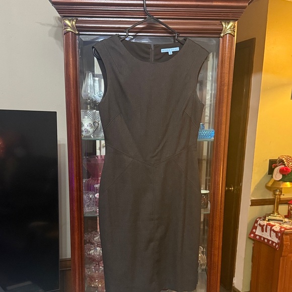 ANTONIO MELANI one button Charcoal Blazer with sleeveless sheath dress - Picture 3 of 8